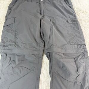 Columbia Men's Convertible Hiking Pants Zip Off Cargo Grey Omni Shade Size36x28